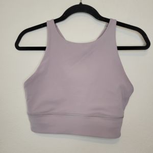 Lululemon High Neck Longline Energy Bra Taupe Size 10